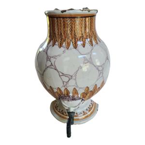 18th Century Porcelain Wall Fountain/Lavabo With Aged Brass Spigot