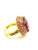 Bochic "Orient" Vintage Ruby, Diamond & Pink Sapphire Ring Set 18K Gold & Silver For Sale - Image 18 of 18