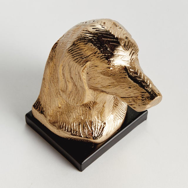 Contemporary Distinguished Dog Bust Sculpture For Sale - Image 3 of 5