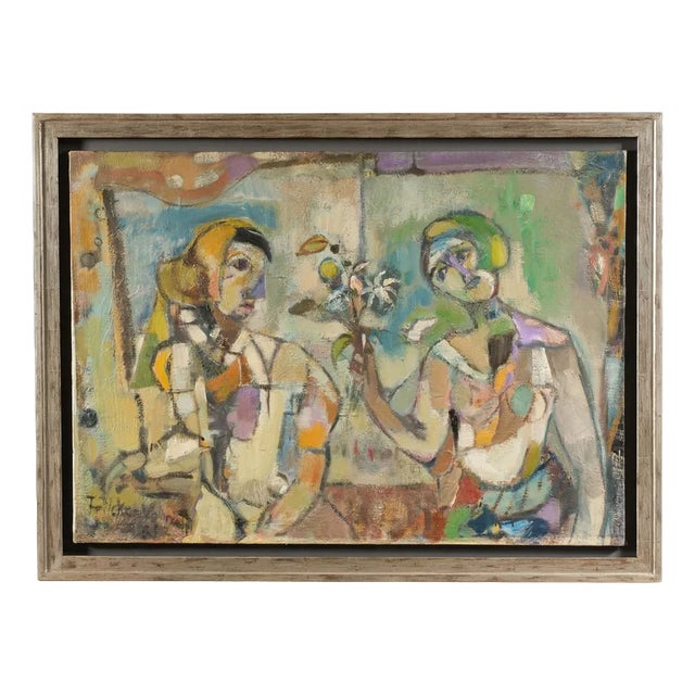 Inge Feilcke-Volbrecht, Welcome to Germany, 1960s, Oil on Canvas For Sale