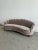 Textile Vintage Fluted Back Sofa in Stone Velvet For Sale - Image 7 of 10