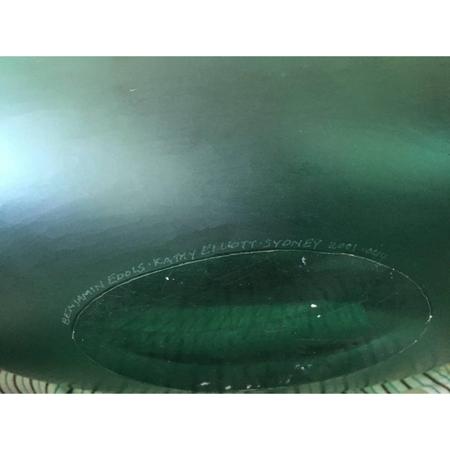 Glass Ben Edols & Kathy Elliott, Masterpiece Contemporary Australian Blown and Carved Glass Sculpture Vase, 2001 For Sale - Image 7 of 7