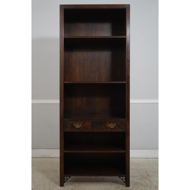 Traditional Pair of Knob Creek Walnut Finish Mahogany Bookcases For Sale - Image 3 of 15