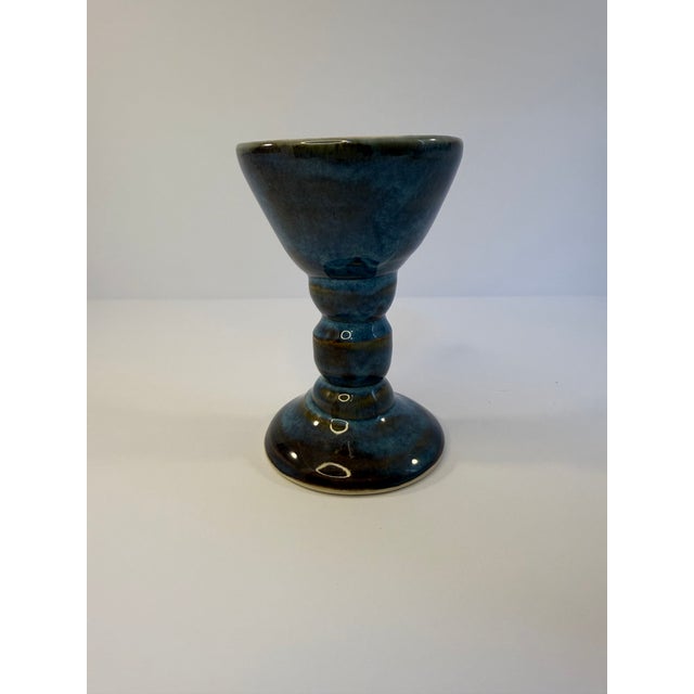 Set of 2 Studio Pottery Goblets For Sale - Image 11 of 13