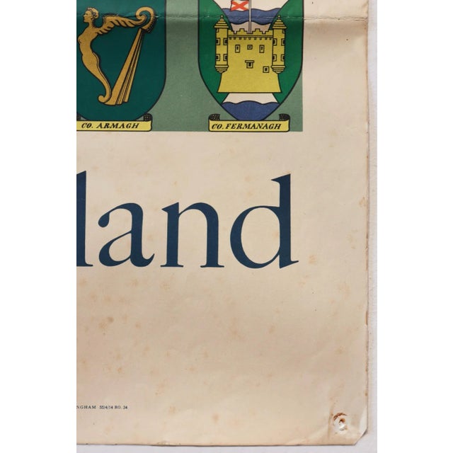 Blue 1955 Irish Travel Poster, Northern Ireland British Travel and Holidays Association For Sale - Image 8 of 10