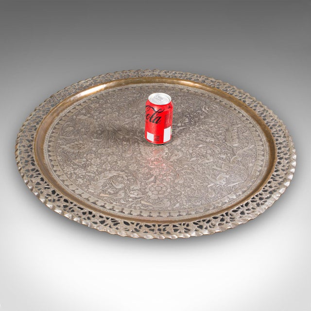 1900's Large Antique Kashmiri Serving Tray For Sale - Image 12 of 12