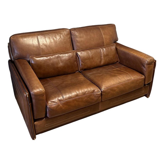 Buffalo Leather Two-Seater Sofa, 1990s For Sale