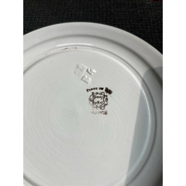 1930s 1930s French Hand-Painted Choisy Le Roi Terre De Fer Rooster Plates-Set of 2 For Sale - Image 5 of 7