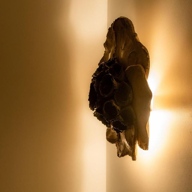 Vintage Danish Floral Ceramic Wall Light, 1970 For Sale - Image 14 of 18