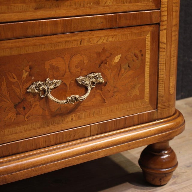 Italian Inlaid Chest of Drawers, 1970s For Sale - Image 4 of 13