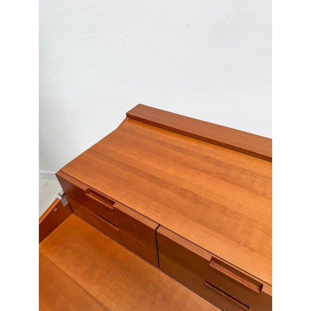 1980s Vintage Postmodern Cherrywood Secretary by Antonio Citterio for B&B Italia, 1980s For Sale - Image 5 of 13