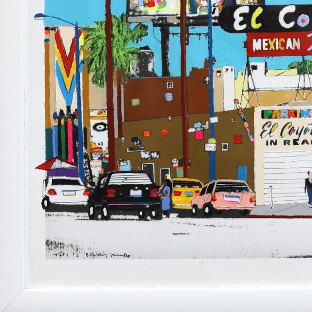 This Is Beverly BLVD #41 - Colorful l.a. Landscape Mixed Media Original Artwork by Fabio Coruzzi For Sale - Image 4 of 8