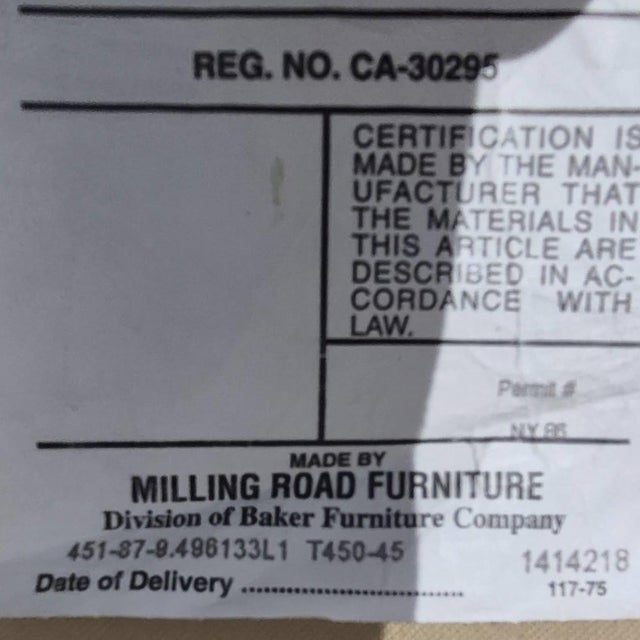 Tan Baker Milling Road English Style Rolled Arm Sofa Couch 84” For Sale - Image 8 of 17