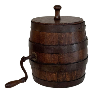 18th Century Hand-Made Oak Stave Butter Churn