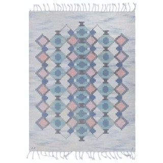Doris Leslie Blau Vintage Swedish Flat Woven by Judith Johansson For Sale