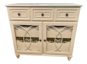 Bright White Country 5 Drawer Dresser