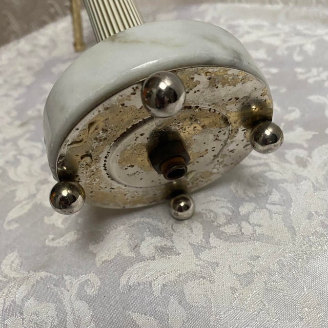 Brass 1960s Mid Century Hollywood Regency Necklace Stand on Marble Base For Sale - Image 8 of 9