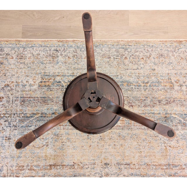 Wood Late 20th Century The Bartley Collection Mahogany Side Table Tripod Base For Sale - Image 7 of 10