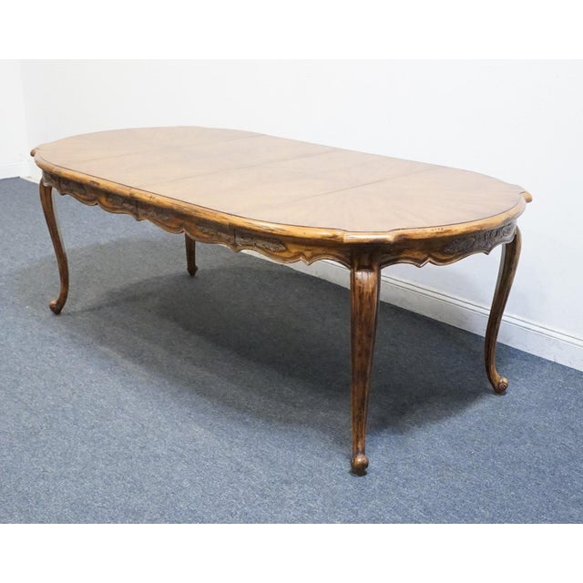 Century Furniture Century Furniture Solid Walnut Country French Provincial 84" Dining Table 113372 For Sale - Image 4 of 11