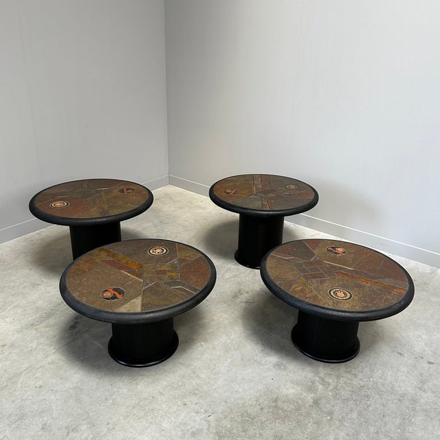 Dutch Brutalist Coffee Tables by Paul Kingma, 1980s, Set of 4 For Sale - Image 11 of 11