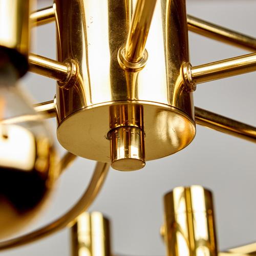 Brass Chandelier by Hans Wilfried Hegger for Cosack, 1970s For Sale - Image 9 of 11