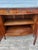 French 19th Century Louis XVI Mahogany Carrara Marble Top Demilune Sideboard For Sale - Image 11 of 12