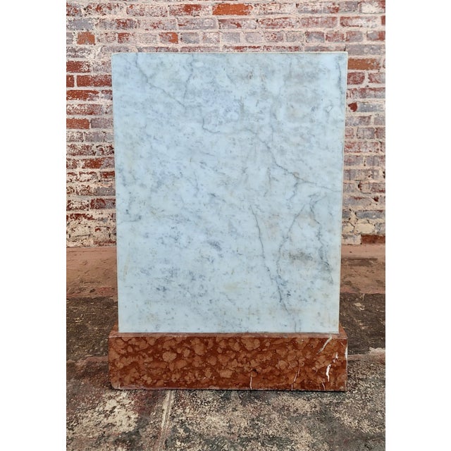 19th Century 19th Century Rectangular Marble Pedestal - Italian C.1880s For Sale - Image 5 of 7