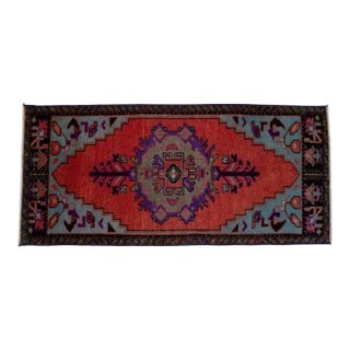 1970s Vintage Hand Knotted Small Rug For Sale