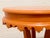 Vintage 1970s Scalloped Round Side Table in Peach For Sale - Image 4 of 7