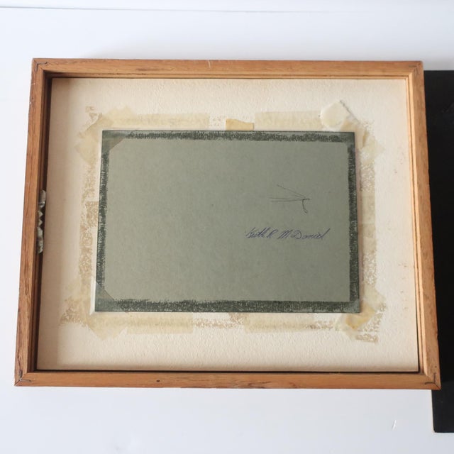 Framed Ink and Watercolor Drawing, Winter Landscape by Keith McDaniel For Sale In New York - Image 6 of 8