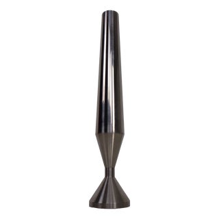 Minimalist Satin-Finish Steel Vase, Germany, 1960s For Sale