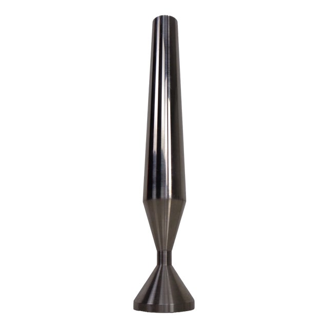 Minimalist Satin-Finish Steel Vase, Germany, 1960s For Sale