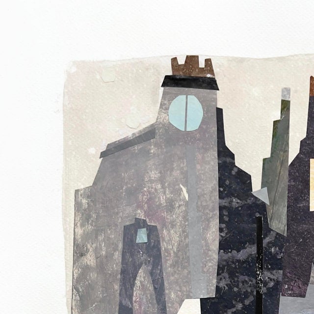 Townhouses - Original House-Themed Mixed Media Paper Collage by Maria C Bernhardsson For Sale - Image 4 of 6