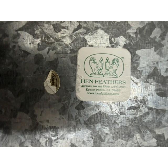 1990s Hen-Feathers Collection Galvanized Clawfoot Garden Tub Trough For Sale - Image 4 of 14