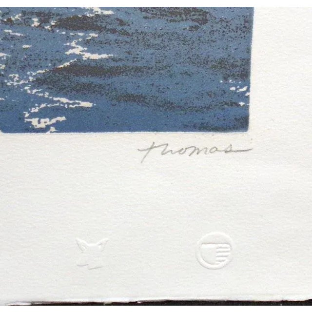 1980s Ted Thomas "Low Tide" Signed Numbered Artwork Etching For Sale - Image 5 of 5