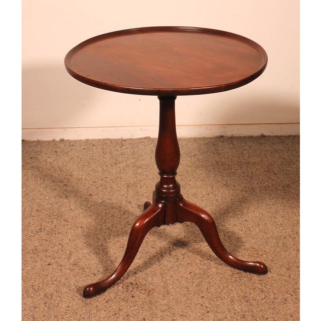 Tan Small Mahogany Pedestal Table, 1800s For Sale - Image 8 of 8