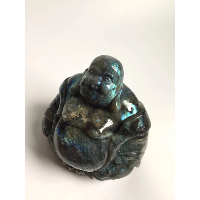 Gemstone Labradorite Happy Buddha For Sale - Image 10 of 11