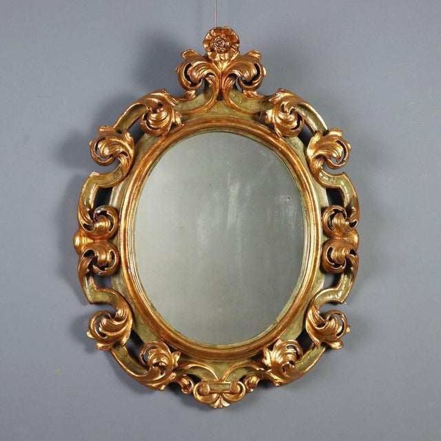 19th Century Eclectic Mirror in Carved and Gilded Wood, Italy For Sale - Image 11 of 11