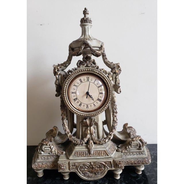 Ornamental & Decorative Materials Louis XVI Style Partial Gilt Mounted Clock For Sale - Image 7 of 10