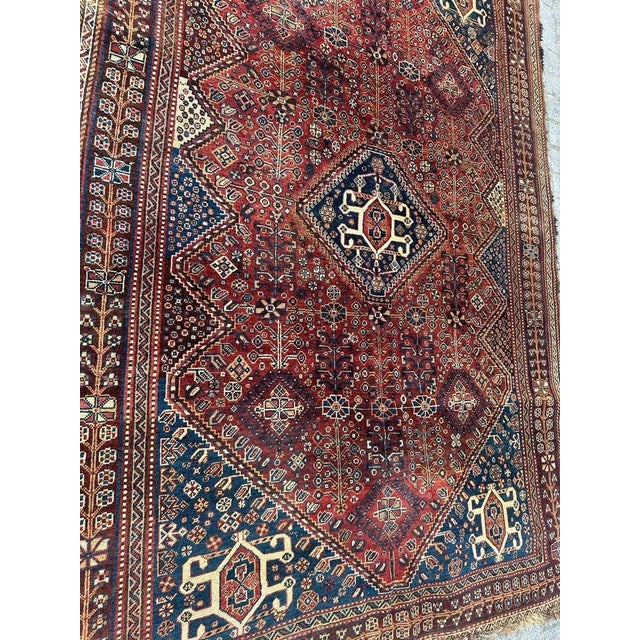 Textile Antique Qashqai Rug, 1890s For Sale - Image 7 of 18