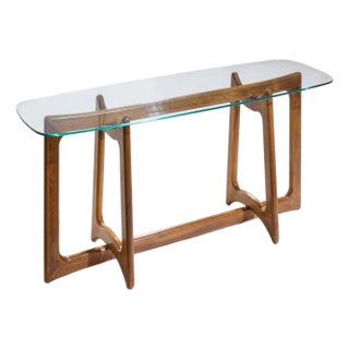 Adrian Pearsall for Craft Associates Mid Century Sculptural Walnut Console Table For Sale