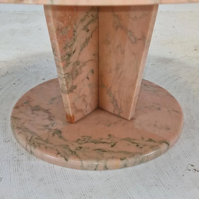 Italian Round Marble Coffee or Side Table, 1980s For Sale - Image 11 of 13