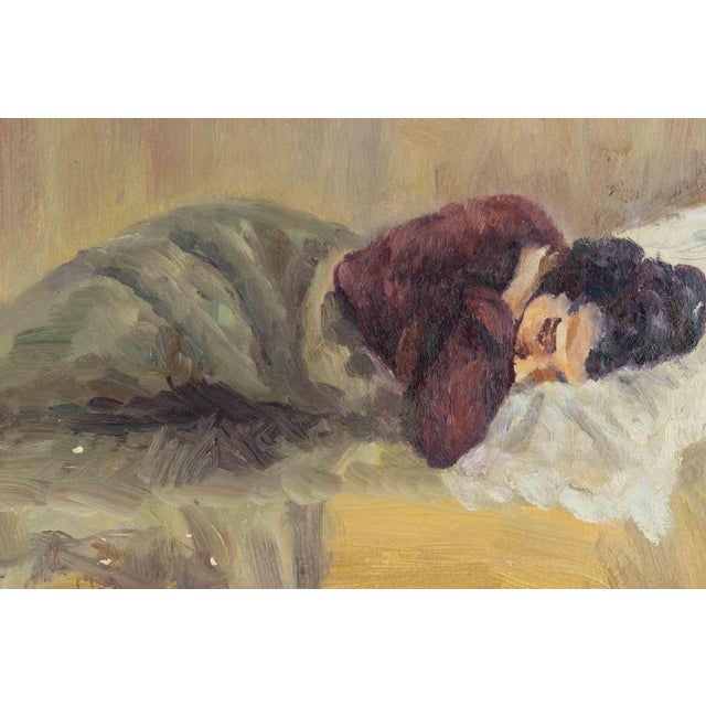Modern Francesco Settimj, Old Woman, Oil Painting, Mid-20th Century For Sale - Image 3 of 5
