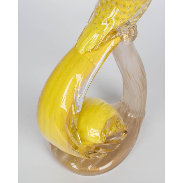 Vintage Murano Glass Parrot Sculpture by Alfredo Barbini, 1950s For Sale - Image 13 of 18