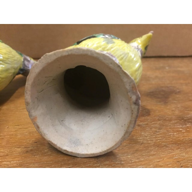 Green 19th Century Chinese Susancai Glazed Porcelain Roosters - a Pair For Sale - Image 8 of 11