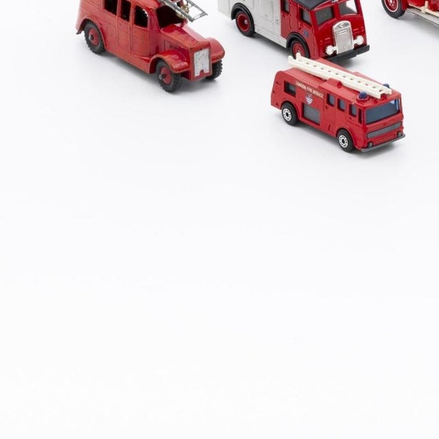 Miniature Fire Trucks, Set of 7 For Sale - Image 3 of 6