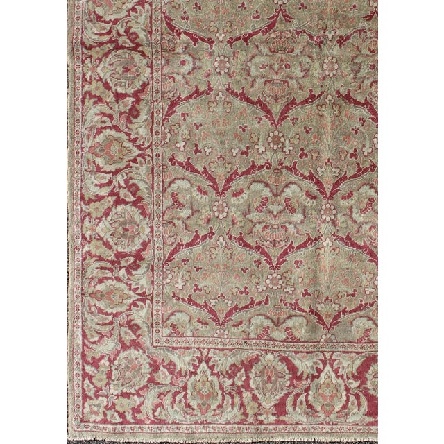 Traditional Antique Turkish Sivas Rug With All-Over Arabesque Design 5' X 7'7'' For Sale - Image 3 of 7