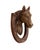 Brown Vintage English Bronze Horse Head Door Knocker, 1930s For Sale - Image 8 of 8