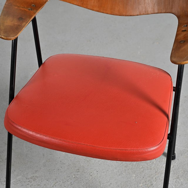 Red Model 675 Armchair by Robin and Lucienne Day for Airborne, 1950s For Sale - Image 8 of 12