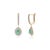 Metal Luxury Emerald & Diamond Double Halo Latchback Earrings in 14k Yellow Gold- 2 Pieces For Sale - Image 7 of 12